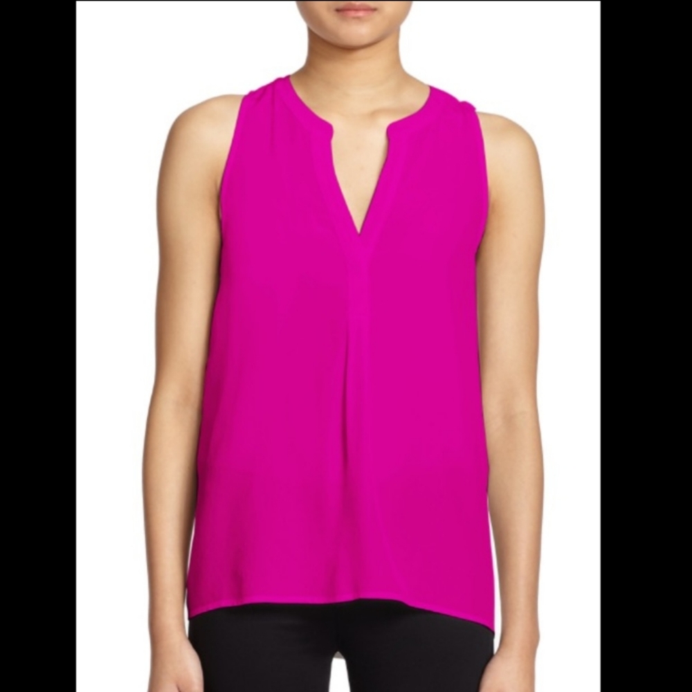 Joie ARUNA Fuchsia PINK Silk Tank